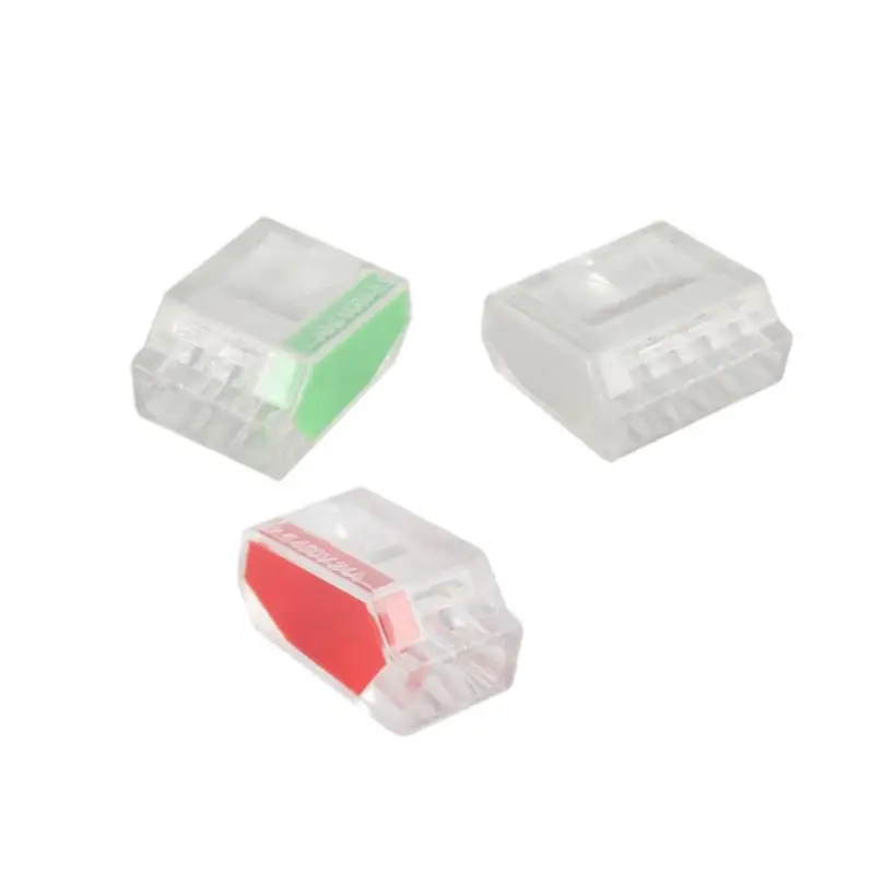 Mini Fast Wire Connector, Push - In cabo conector, fácil identificação, cor codificada, 2Port, 3Port, 4Port, 5Port, 1 peça
