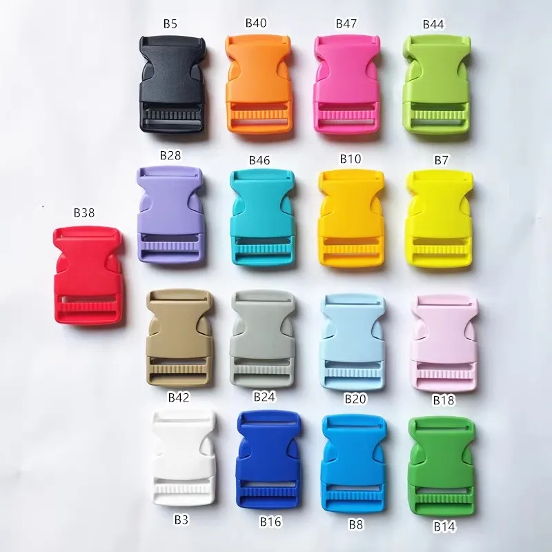 32mm/38mm 10pcs Colorful Curved Side Release Buckle Clasps For Paracord Bracelet Backpacks Clothes Bags Parts DIY Accessories