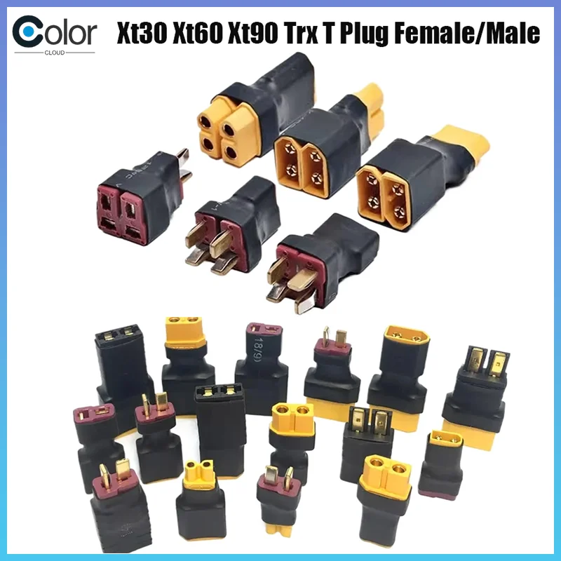 Adaptador de modelo Rc Xt30 Xt60 Xt90 Trx T enchufe conector hembra/macho para coche Rc avión Drone Rc barco Lipo batería piezas de control remoto