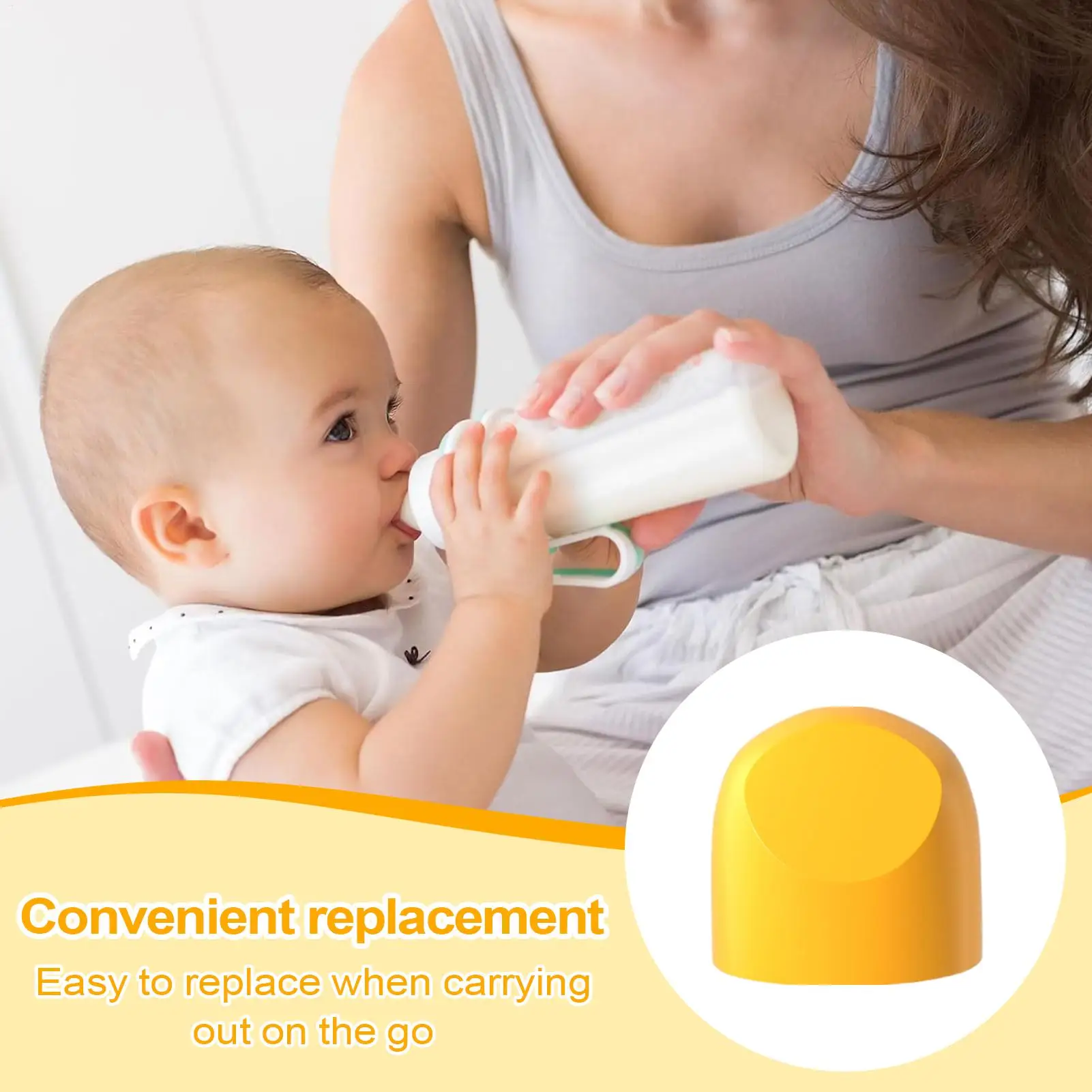 

Baby Bottle Top Baby Bottle Replacement Caps 3 Piece Replacement Parts Convenient Feeding Accessories For Kids Milk Liquid Juice