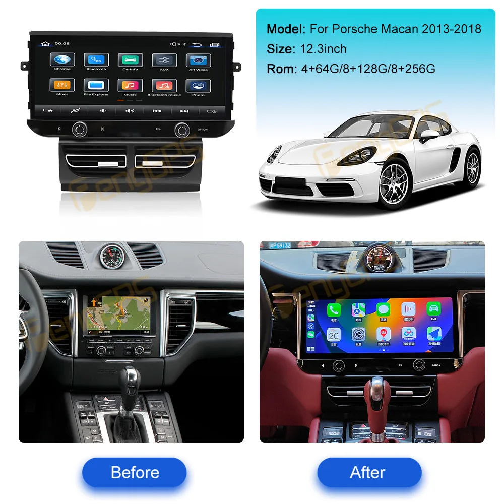 For Porsche Panamera Macan 2010 - 2017 Android Car Radio 2 Din Stereo Receiver Autoradio Multimedia Player GPS Navi Head Unit