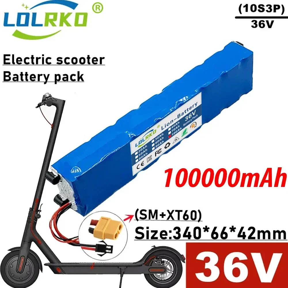 

New 10S3P 36V 100000mAh 36v Electric Scooter Battery Pack 18650 Lithium M365 Electric Scooter 36v Battery Scooter