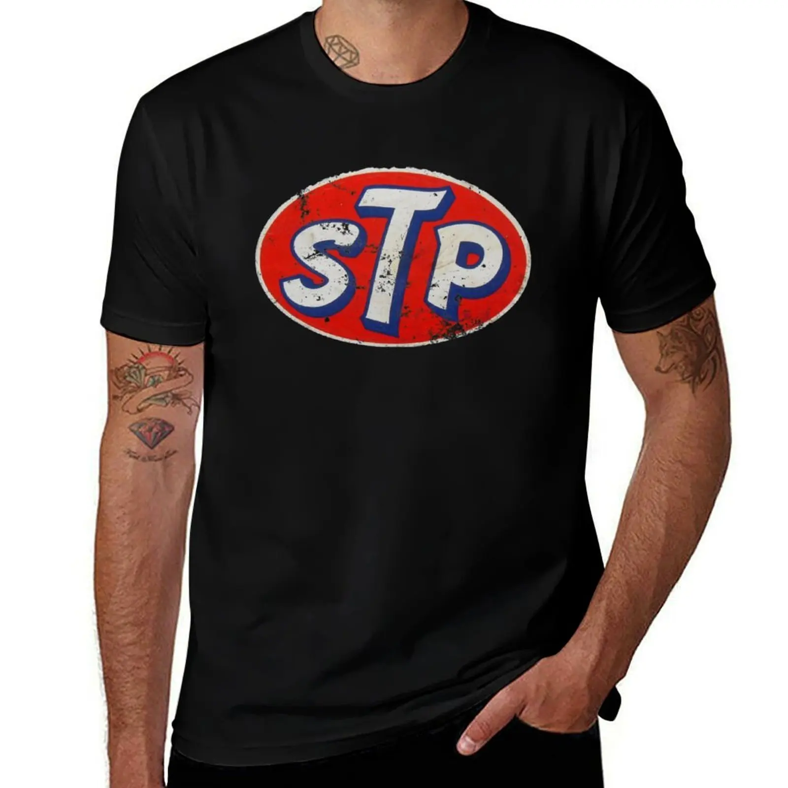 Stp T-Shirt Casual Simple Design Short Sleeve Shirt
