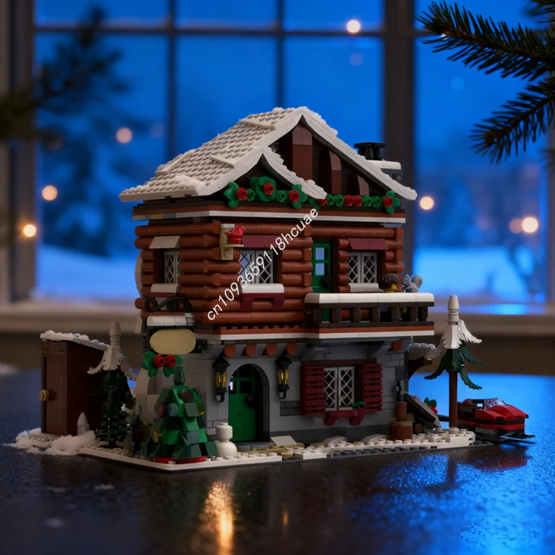 

1539pcs MOC Modular Alpine Lodge Modification Set Model Building Blocks Architecture Toy DIY Christmas Gift Brick Kids Birthday