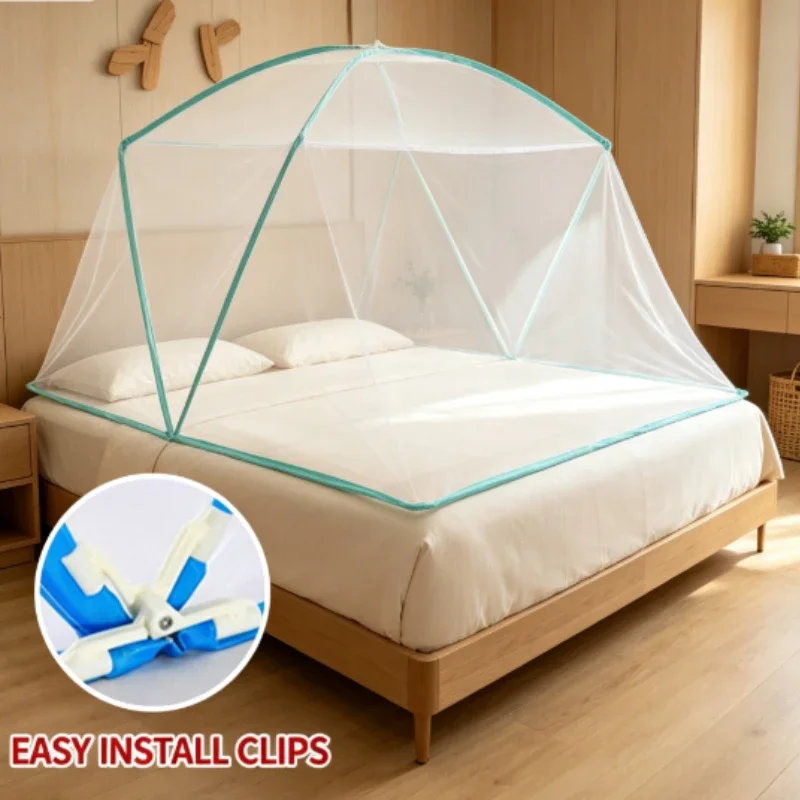 yesHome Bedroom Dorm Student Mosquito Net No-install Portable Large Adult Bed Tent Cycle Supplies