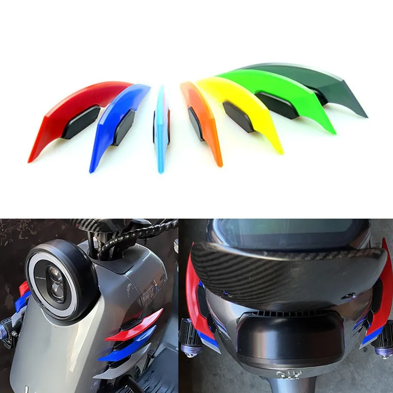 2 pcs Motorbike Spare Parts Aerodynamic Wing Side Spoiler Sticker Motorcycle Winglet Small Dynamic Wing kit Decoration kit