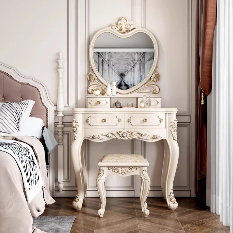

European Makeup Dressing Table Bedroom Luxury Mid Century Organizer Dressing Table Beauty Vintage Penteadeira Home Furniture