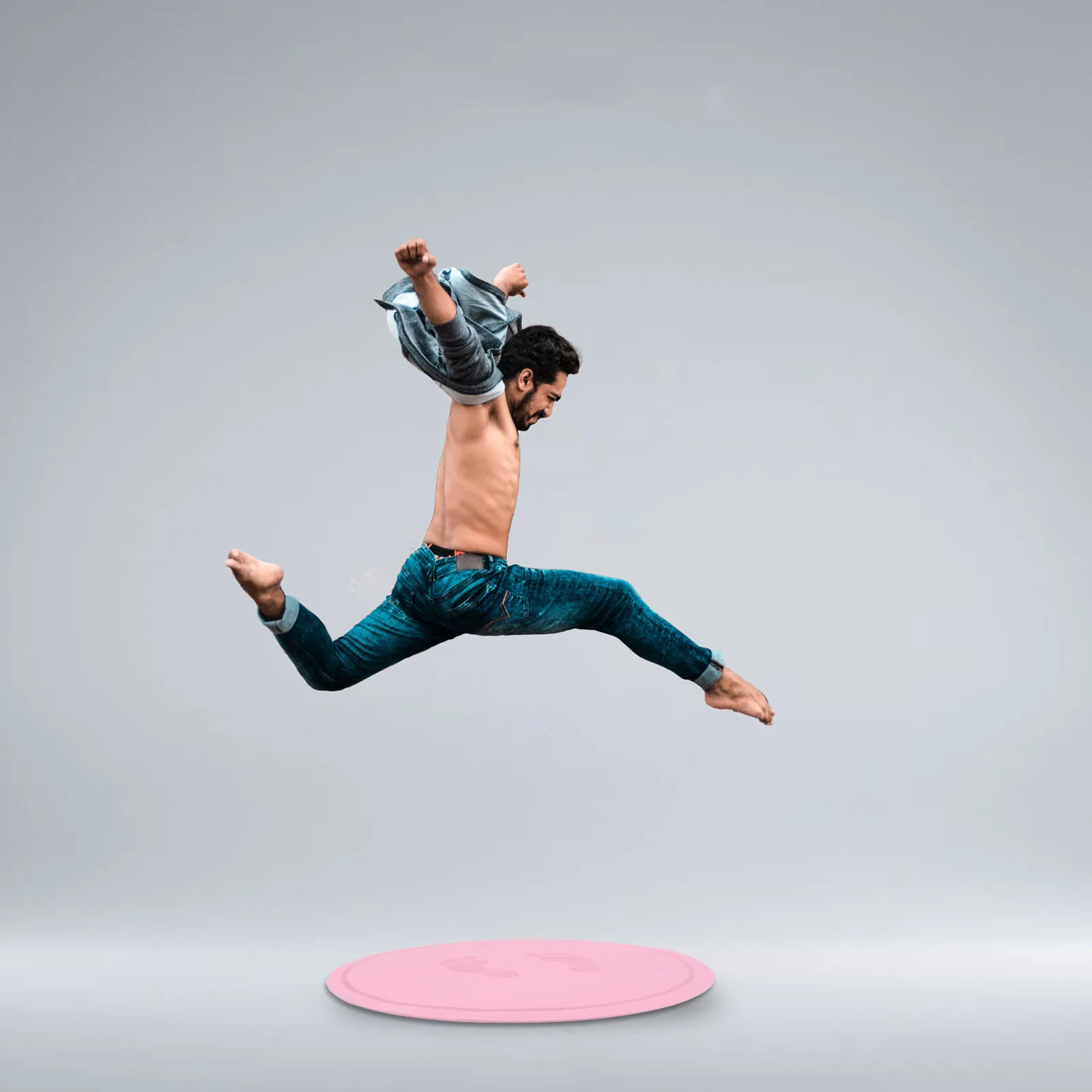 

1pc Jump Rope Round TPE Non-Slip Gym Mat Skipping Cushion Indoor Fitness Silent Anti-slip Home Use Shockproof Mats Yoga