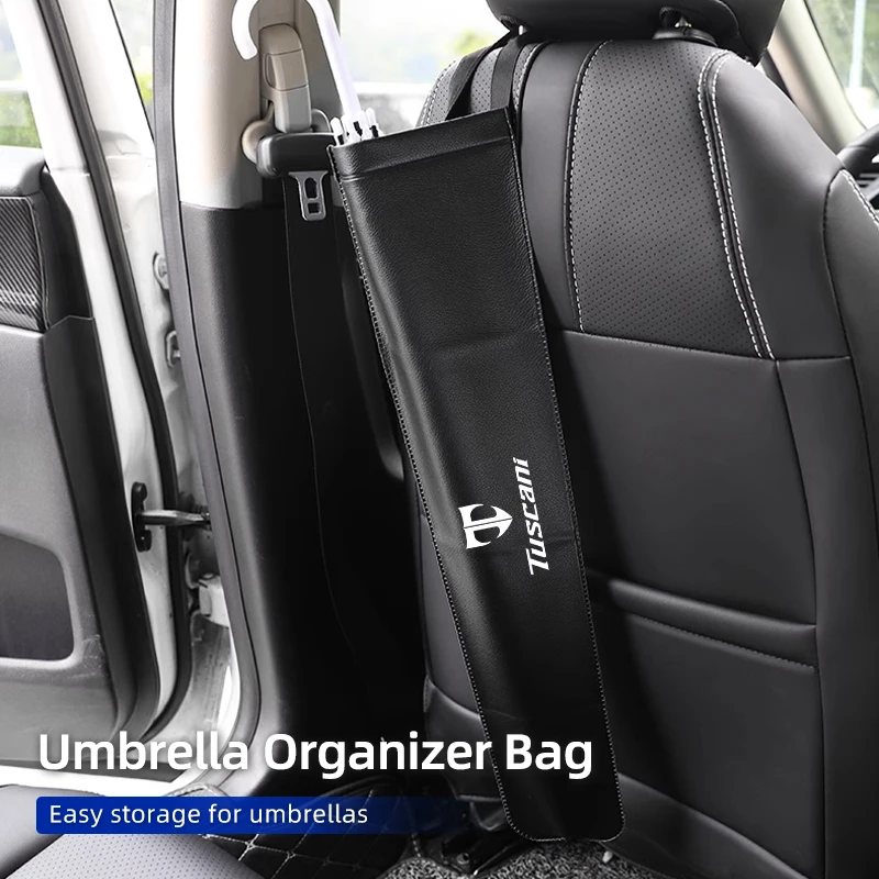 

Car Waterproof Umbrella Storage Bag PU Leather Cover Umbrella Organizer Holder For Hyundai I30 I20 IX35 I40 Tucson Getz Sonata V
