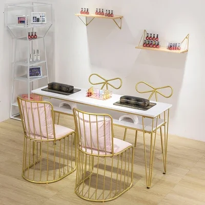 Set Nail Station Pink Nail Table Beauty Salon Manicure Table,leisure Facilities Multifunctional Nail SPA