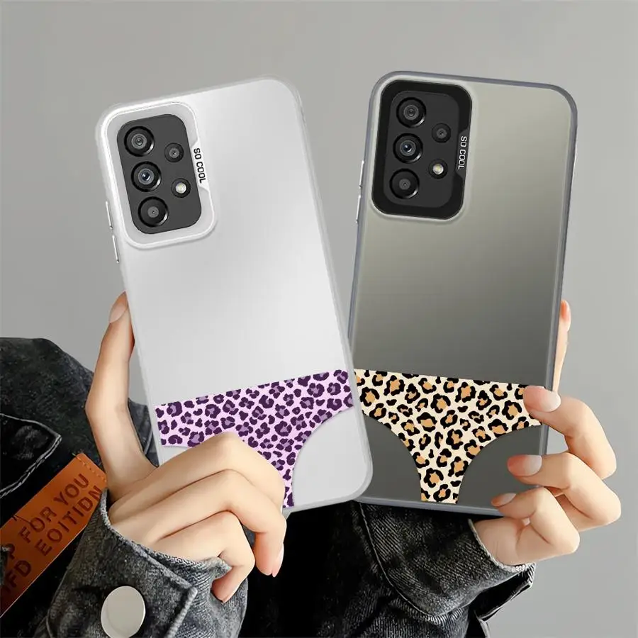 

Чехол для Samsung Galaxy A51 A52 A02 A03 A54 A55 A06 A07 A71 A30 A50 A56 A10 A20 A72 A04 A05 Задняя крышка телефона Забавный леопардовый