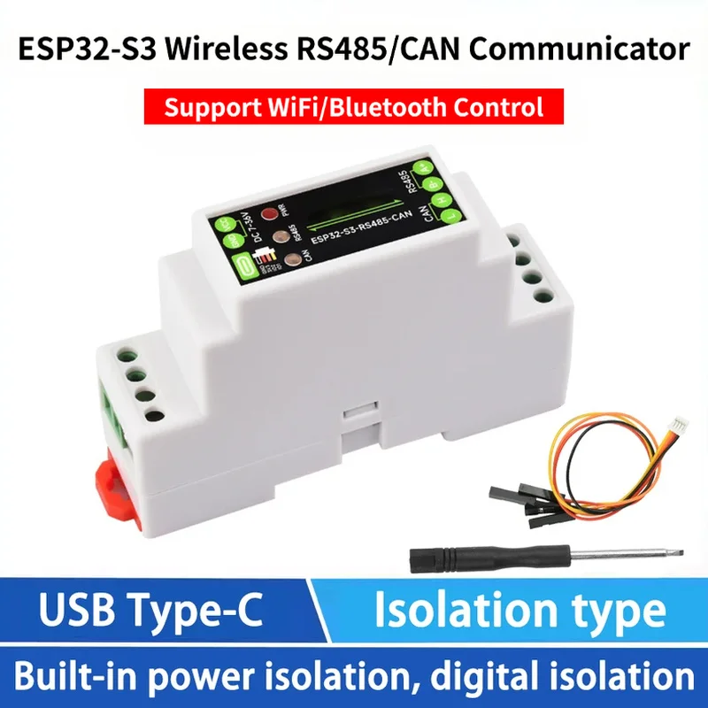 ESP32-S3 Wireless RS485 CAN Communication Module Industrial Isolated Support WiFi Bluetooth Controller with External Antenna