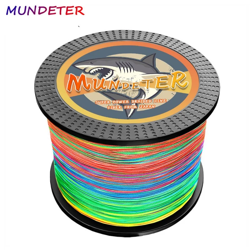 

MUNDETER X8 Speckle Braided Fishing Line 300M 500M 1000M 150M 100M 8 Strands MultiColor Multifilament Japanese Saltwater PE Wire