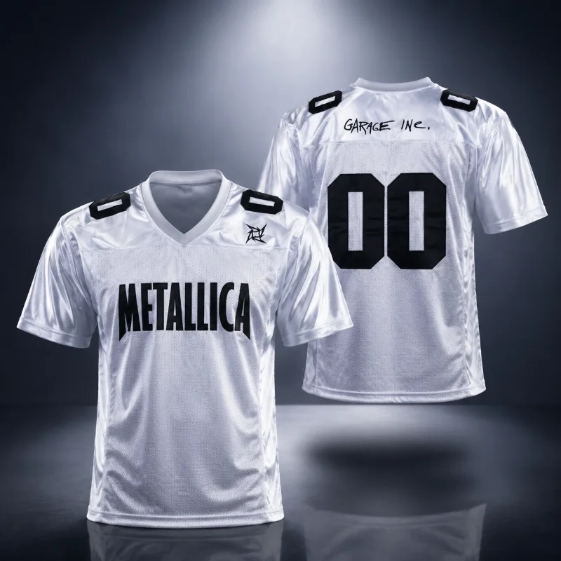 Fußball-Mesh-Jersey Y2K Metal Rock Band Streetwear Übergröße 3D Sportliches Komfortables T-Shirt Schnelltrocknendes Shirt – Detail 2