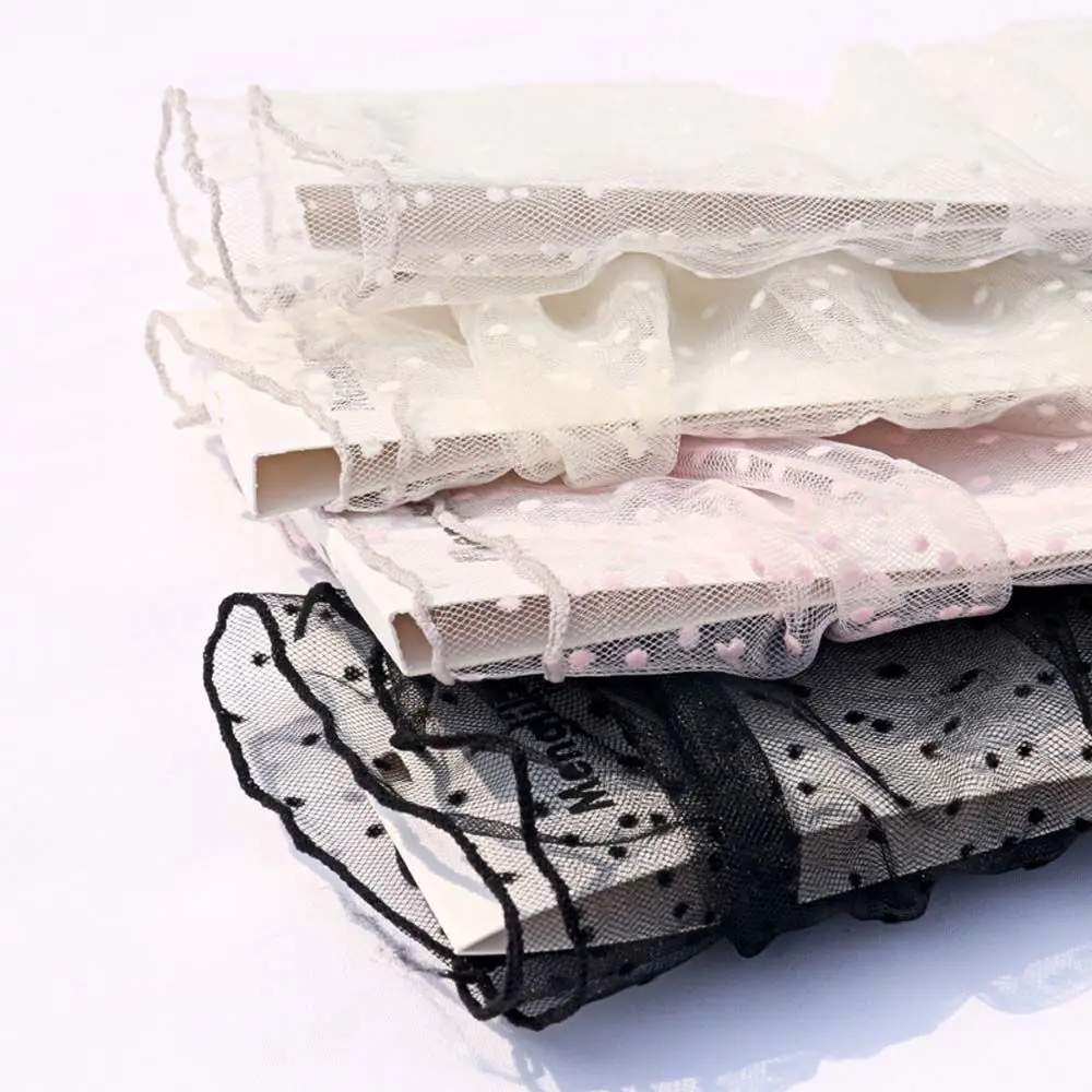 Calzini eleganti alla moda femminile a pois trasparenti Calzini in tulle Calze di vetro in nylon