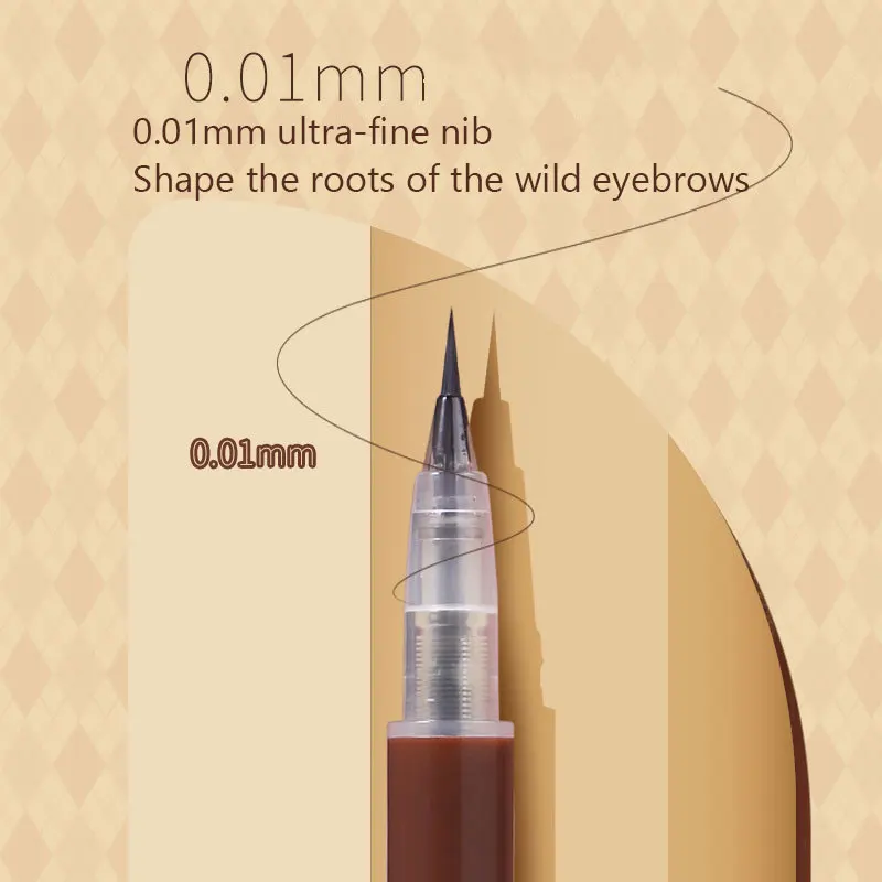 3/1Pc Waterproof Liquid Eyebrow Easy To Color Sweat-proof Eyebrow Pen 0.01MM Ultra Thin Head Eye Makeup Cosmetic Tool