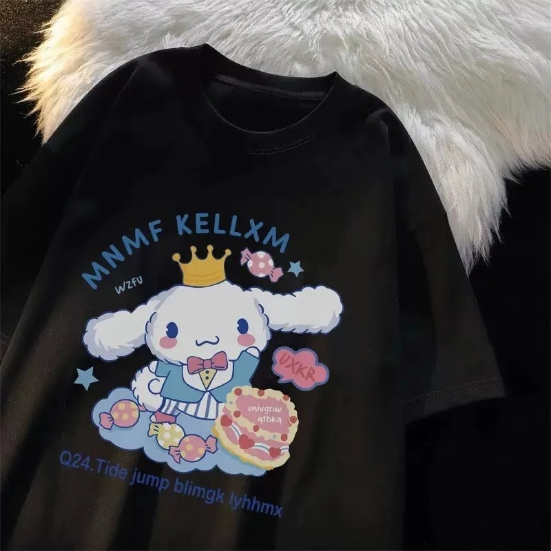 Yugui chien grande oreille chien T-shirt pur coton T-shirt pour filles et enfants dessin animé mode à manches courtes Y2k Style doux haut