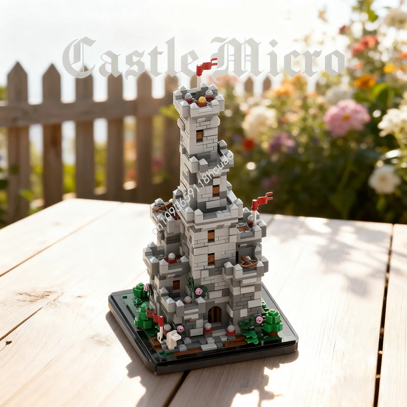 

1618pcs MOC Castle Micro Medieval Castleed Model Building blocks Christmas gift Architecture creative toy idea Education Kids