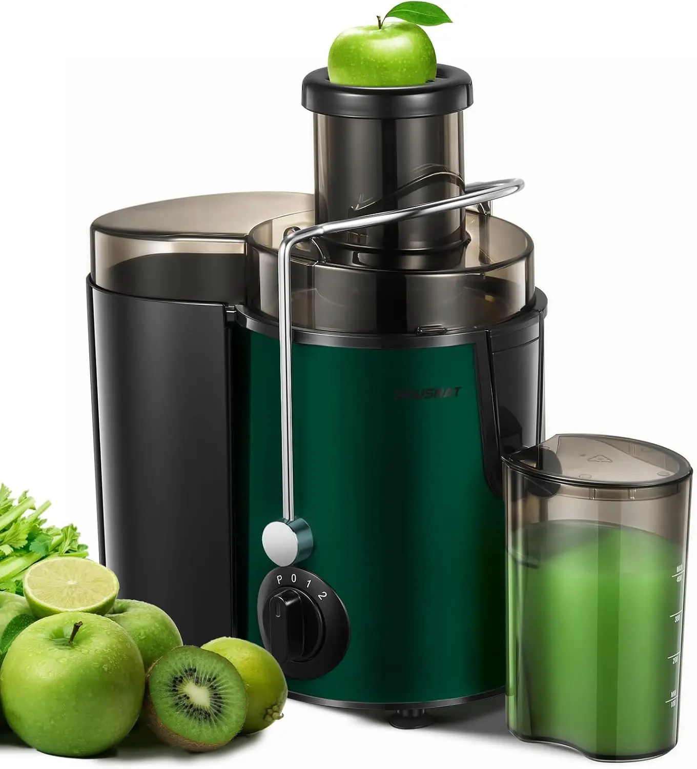 800W Zentrifugal-Entsafter mit 65mm Breitem Einfüllschacht, 3 Geschwindigkeiten für Schnelles Entsaften, Einfache Reinigung & BPA-Frei