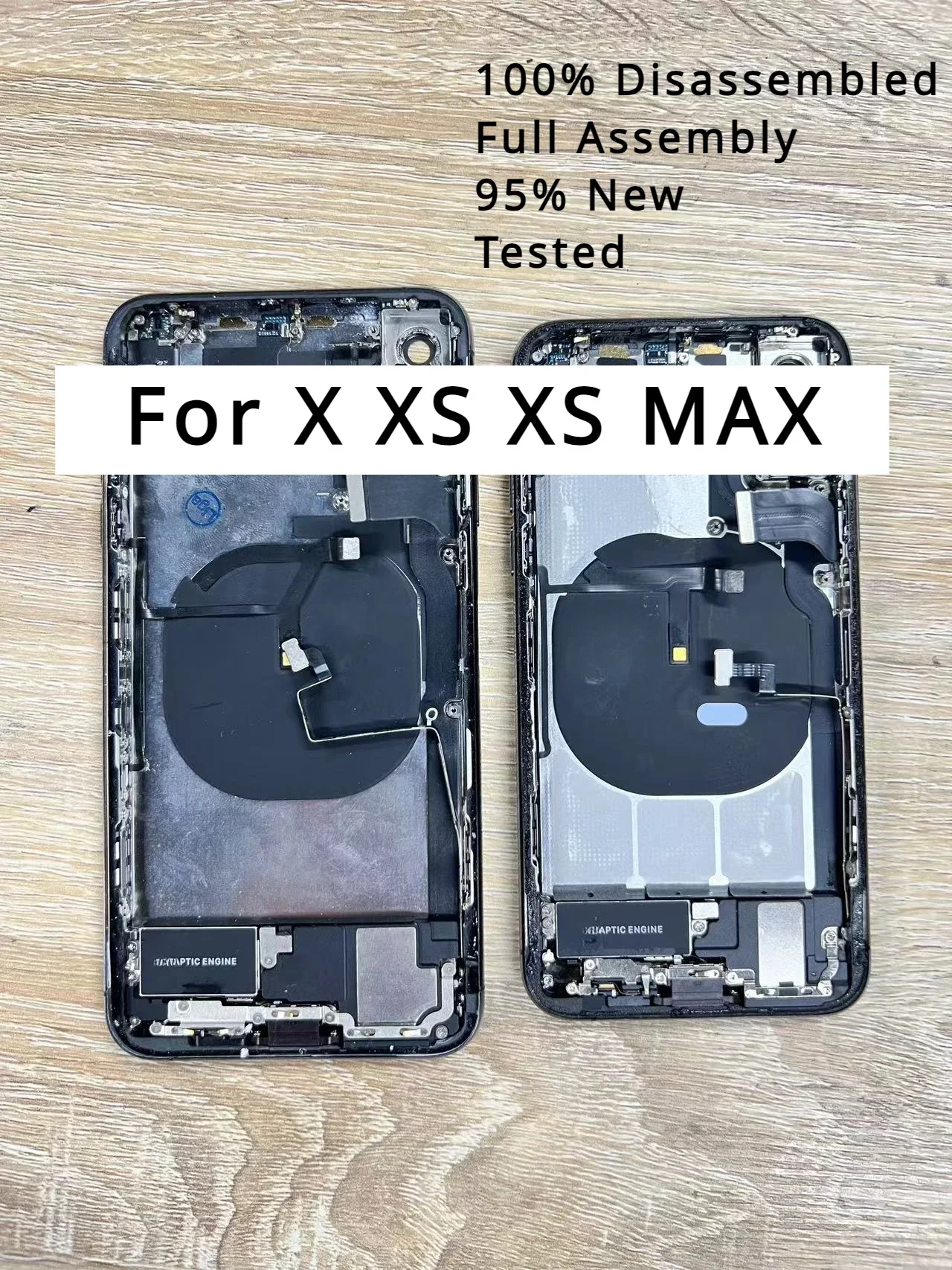 Full Assembly Housing Back Cover Case Battery Middle Chassis Frame Rear Door Case with Flex Cable Repair for IPhone XS MAX X