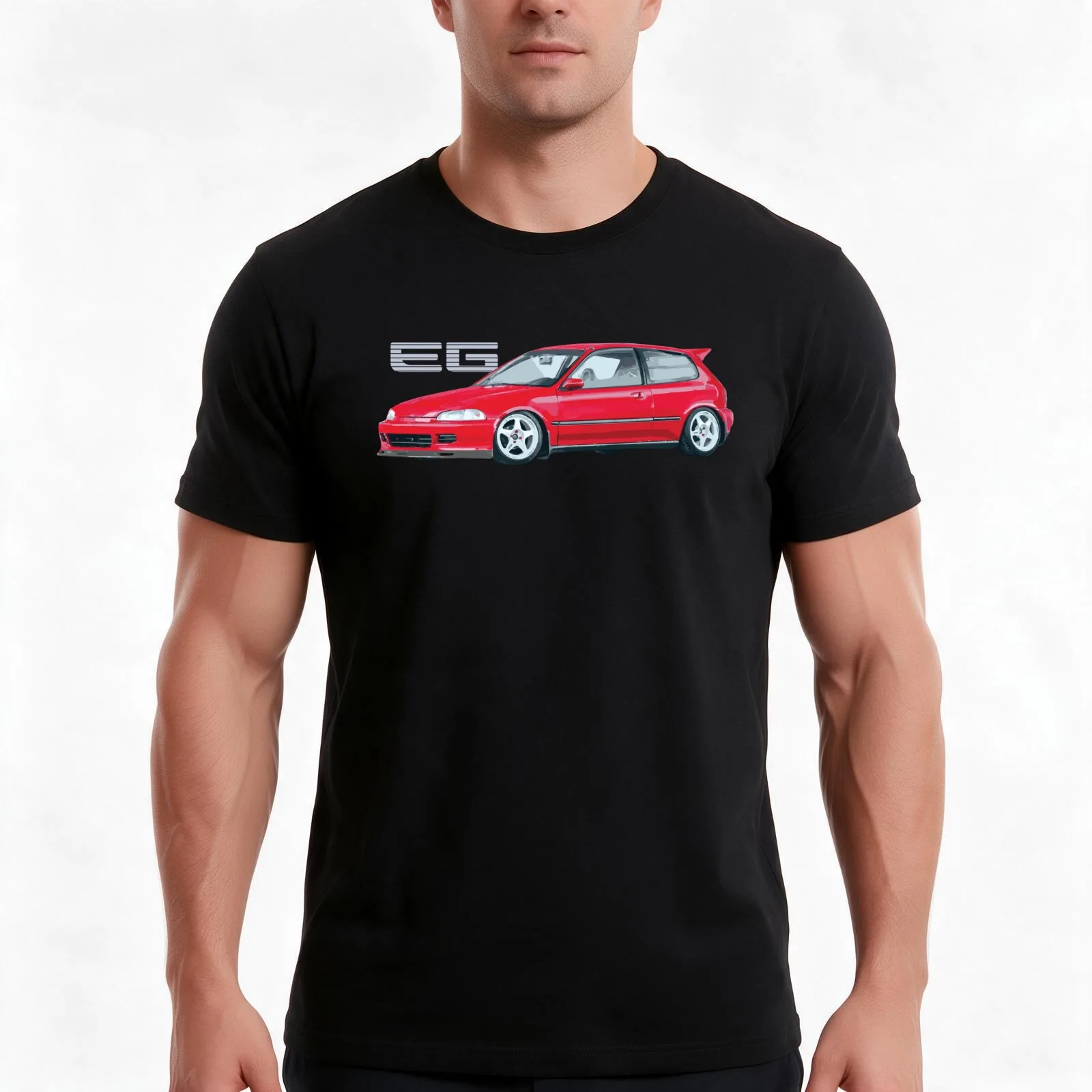 EG6 hatch B16 DOHC VTEC SiR formula red regamaster evo Sw388 T-Shirt, Summer Casual Cotton Tee, Oversized Streetwear Tops