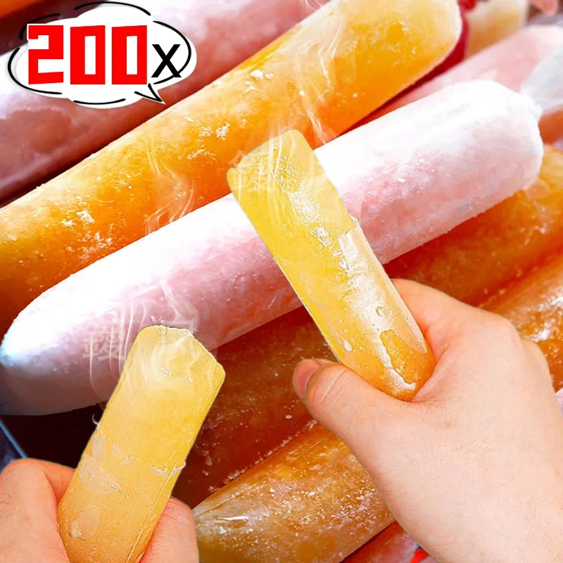 

200/50 шт. Одноразовые Мороженое, мороженое, искусственные сумки для фруктового сока, мороженое, с застежкой-молнией, для йогурта, Детские сувениры
