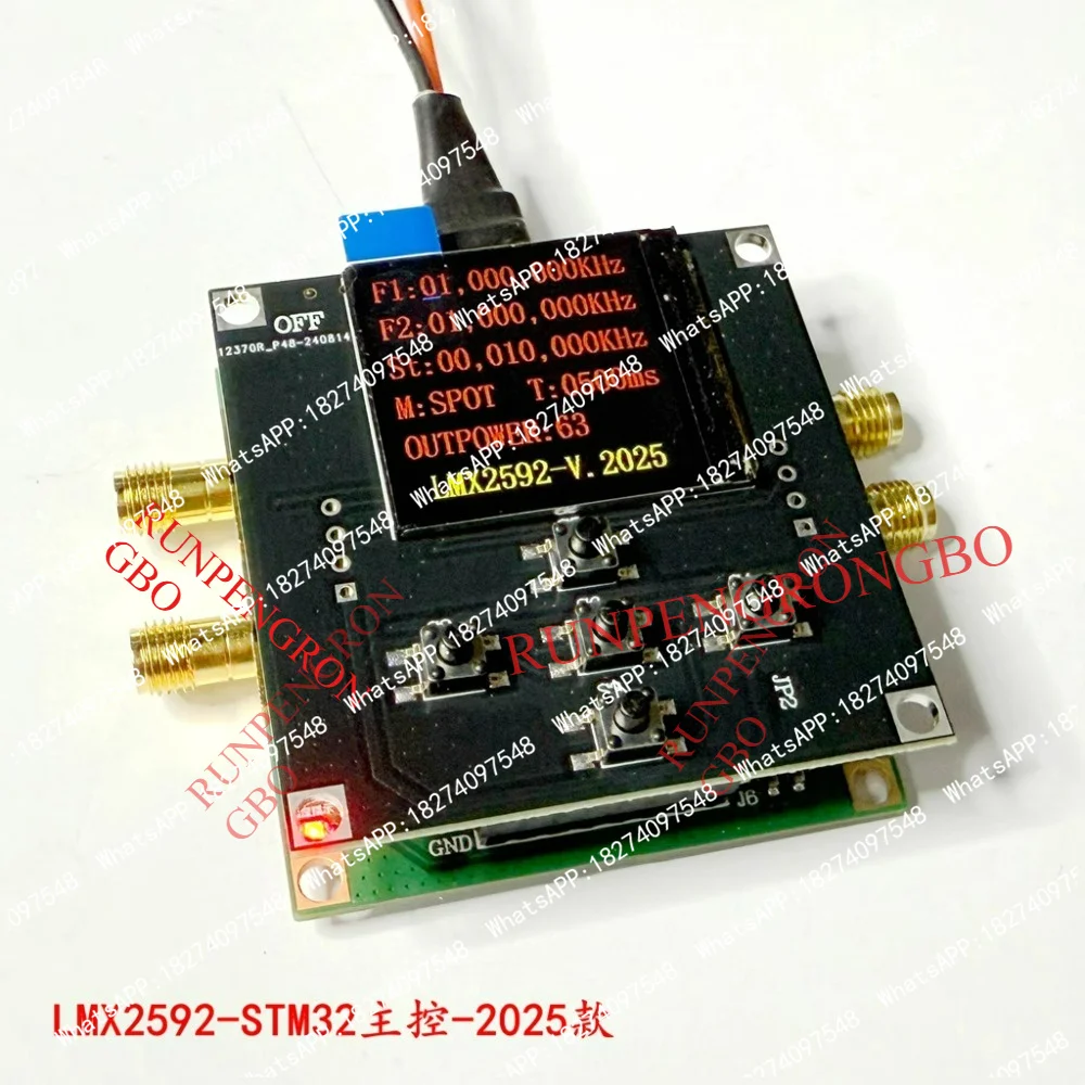 LMX2592 10GHz Frequency Source Module Phase Locked Loop Low Noise 20M-10GHz Broadband Output Supports TFT Main Control