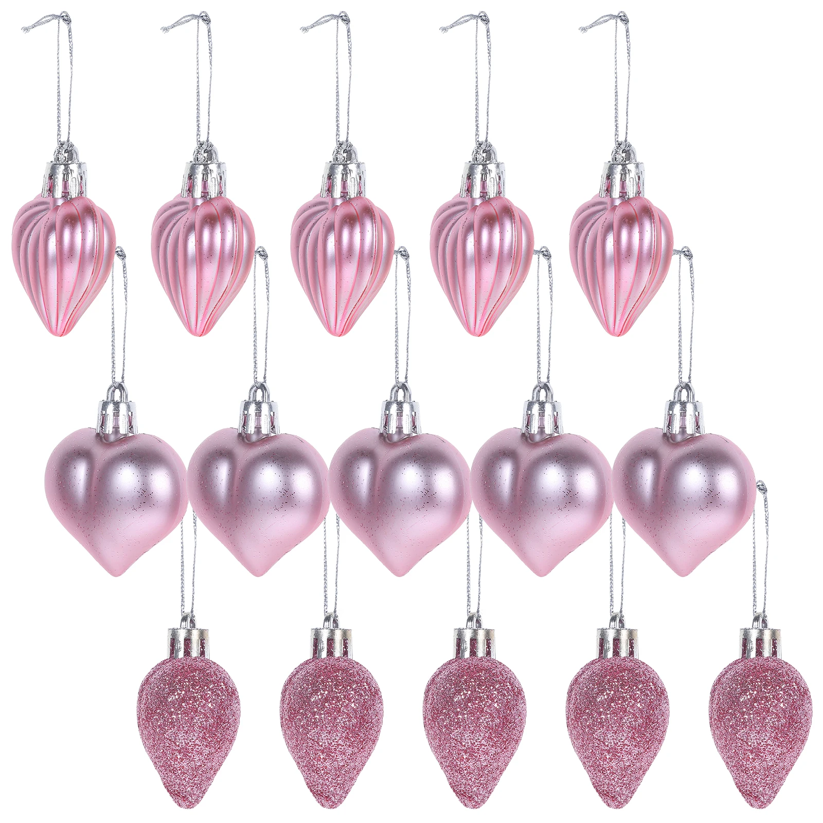 

36Pcs Valentine Hearts Decorations Heart Shaped Hanging Pendant Romantic Party Ornaments Vibrant Colors Smooth Surface