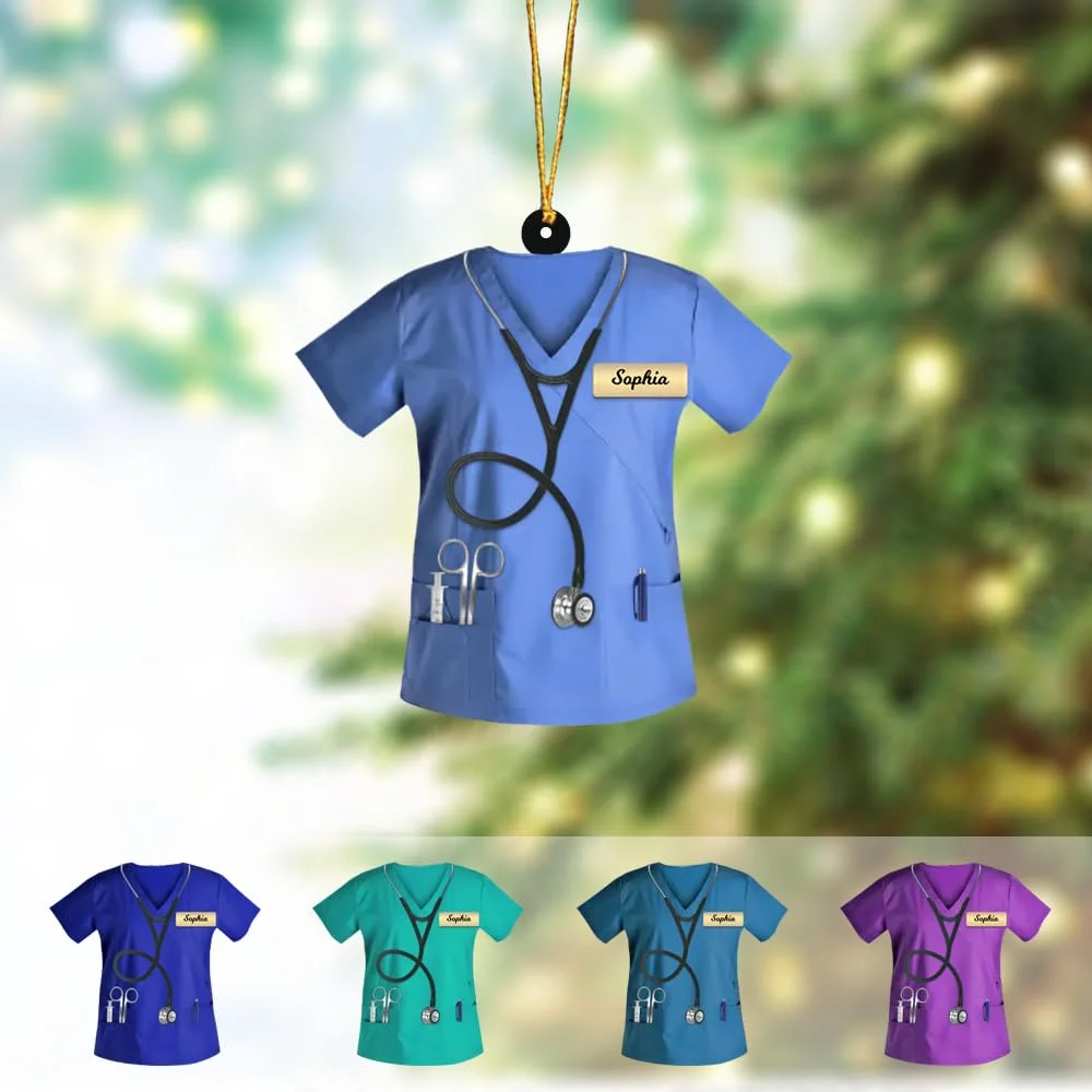 Adorno de enfermera, regalo de enfermera de Color, colgante de enfermera, nombre para mochila casera