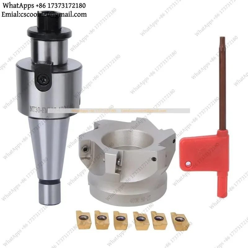 JS03 NT30-FMB27 NT40-FMB27 Face Milling Cutter Bar 80mm Right Angle Head APMT1604 6-Piece Set Universal Milling Arbor