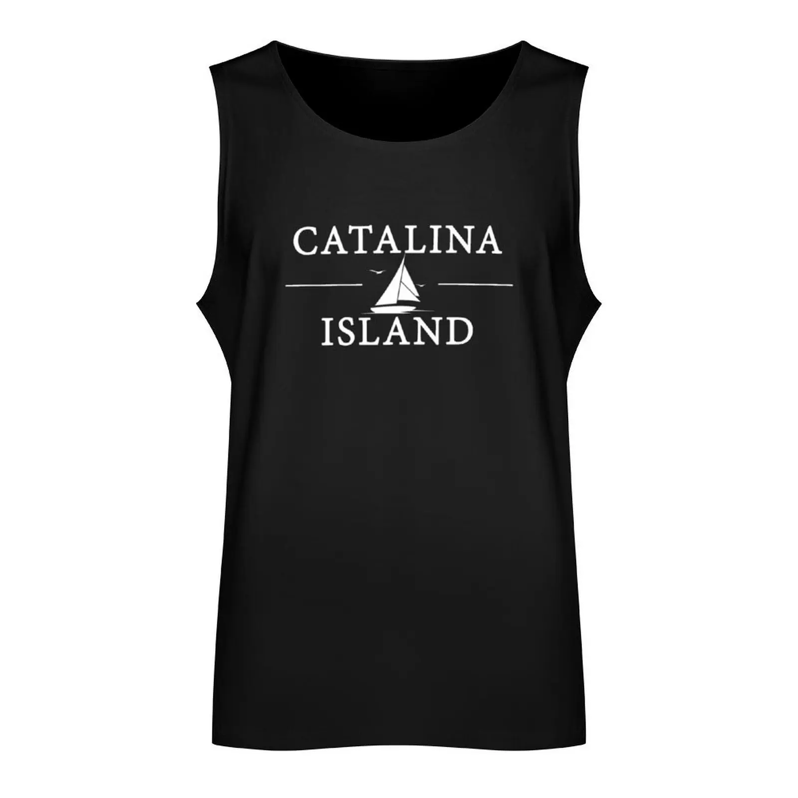 Catalina Island CA Sailboat Souvenir Tank Top bodybuilding men gym clothing men Vests best selling products