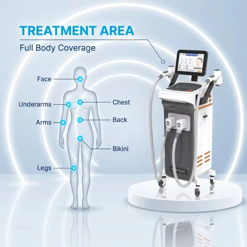 510K MDR Professional 3000W 4 Wavelength 100 Million Shots Warranty Diode Laser Hair Removal Machine with Sapphire Crystal