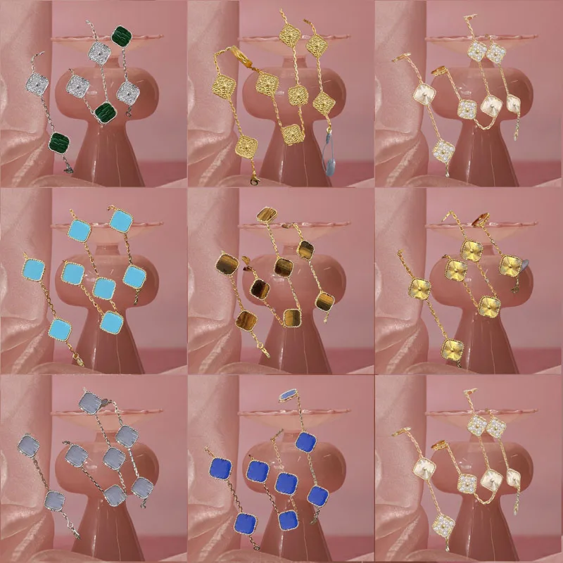 

925 Classic Fashion Four-Leaf Clover Waterproof Necklace for Women, Daily Party Aesthetic Choker Necklace, Luxury Jewelry