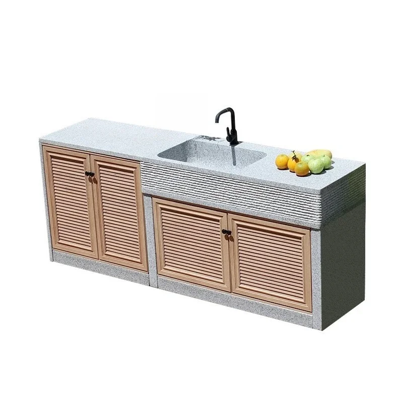 Outdoor console Villa garden Outdoor marble wash basin Balcony Household integrated laundry pool