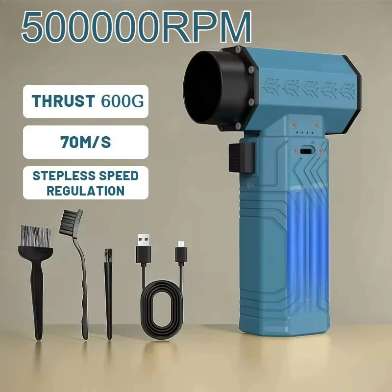 

Mini Turbo Jet Fan 500000RPM High Speed Air Blower 10000MAH 600g Thrust 70m/s Wind Brushless Duster leaf Removal Dryer keyboard