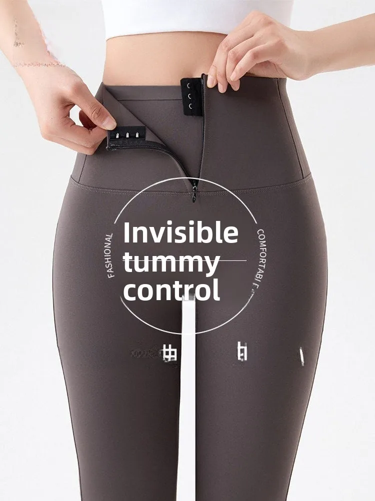 

Женские брюки для йоги с высокой талией, синие, с молнией, дышащие, приятные для кожи, повседневные, для фитнеса