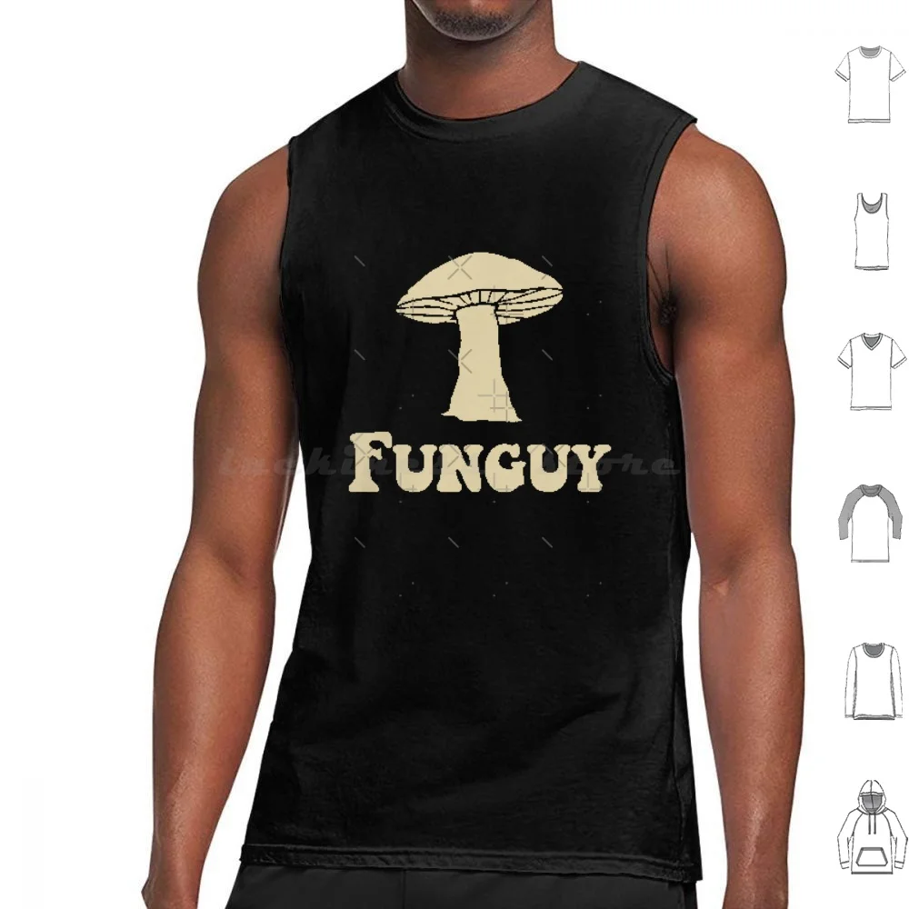 Funguy Tank Tops Print Cotton Fungi Mushroom Joke Mushroom Joke