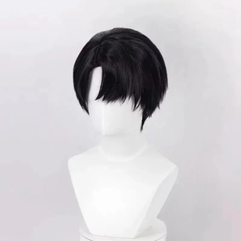NewAnime AlienStage Ivan Cosplay Peruka Czarna Krótkie Włosy Odporne na Ciepło Syntetyczne Peruki Rekwizyt na Halloween Karnawał