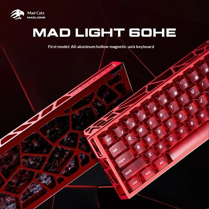 Madlions Mad Light 60 He Hollow Magnetic Switch Keyboard Full Aluminum Custom Gaming E-Sports Mechanical Keyboard