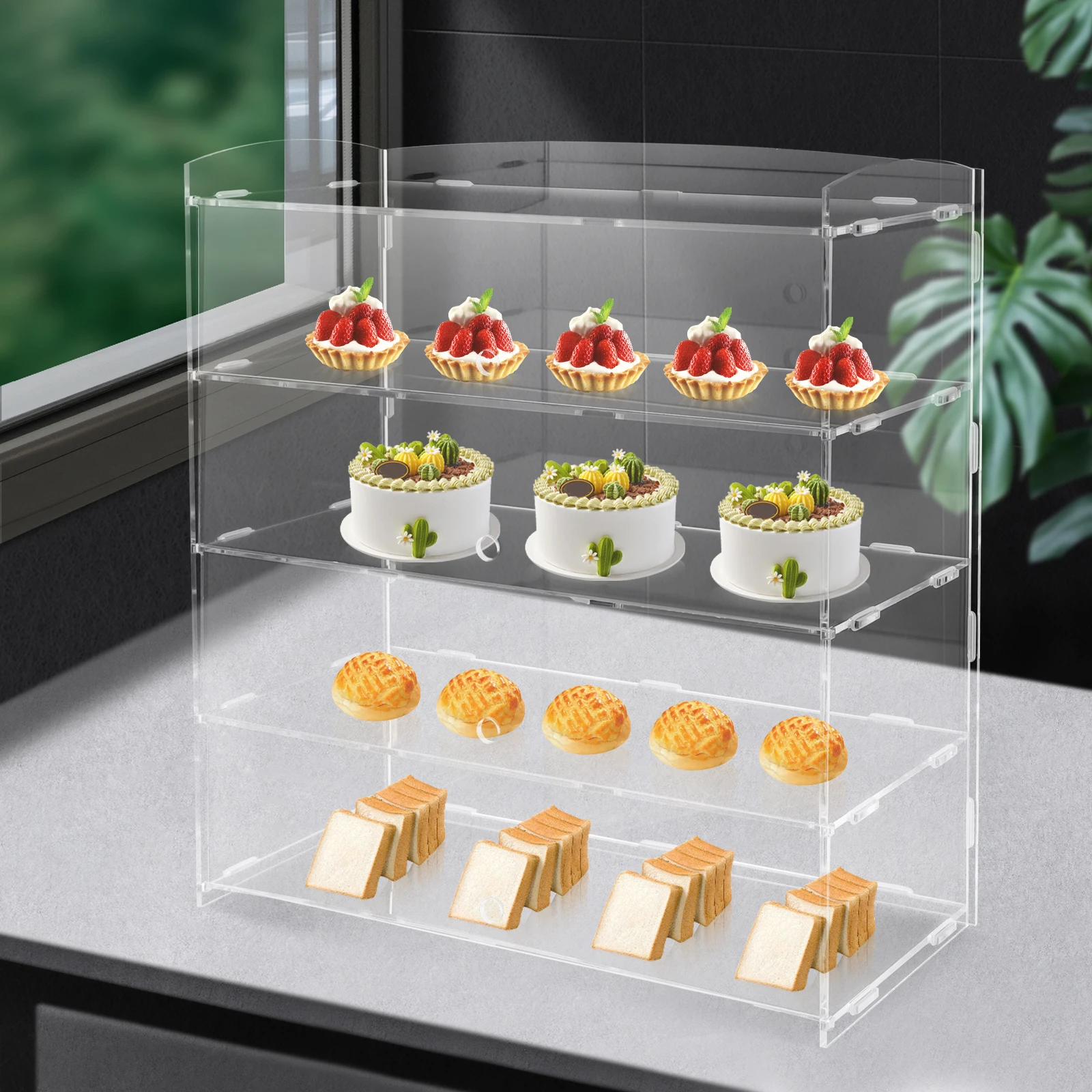 

Acrylic Display Case Bakery Pastry Display Case Retail Display Counter Cases Acrylic Display Shelf Donut Cookie Display Cabinet