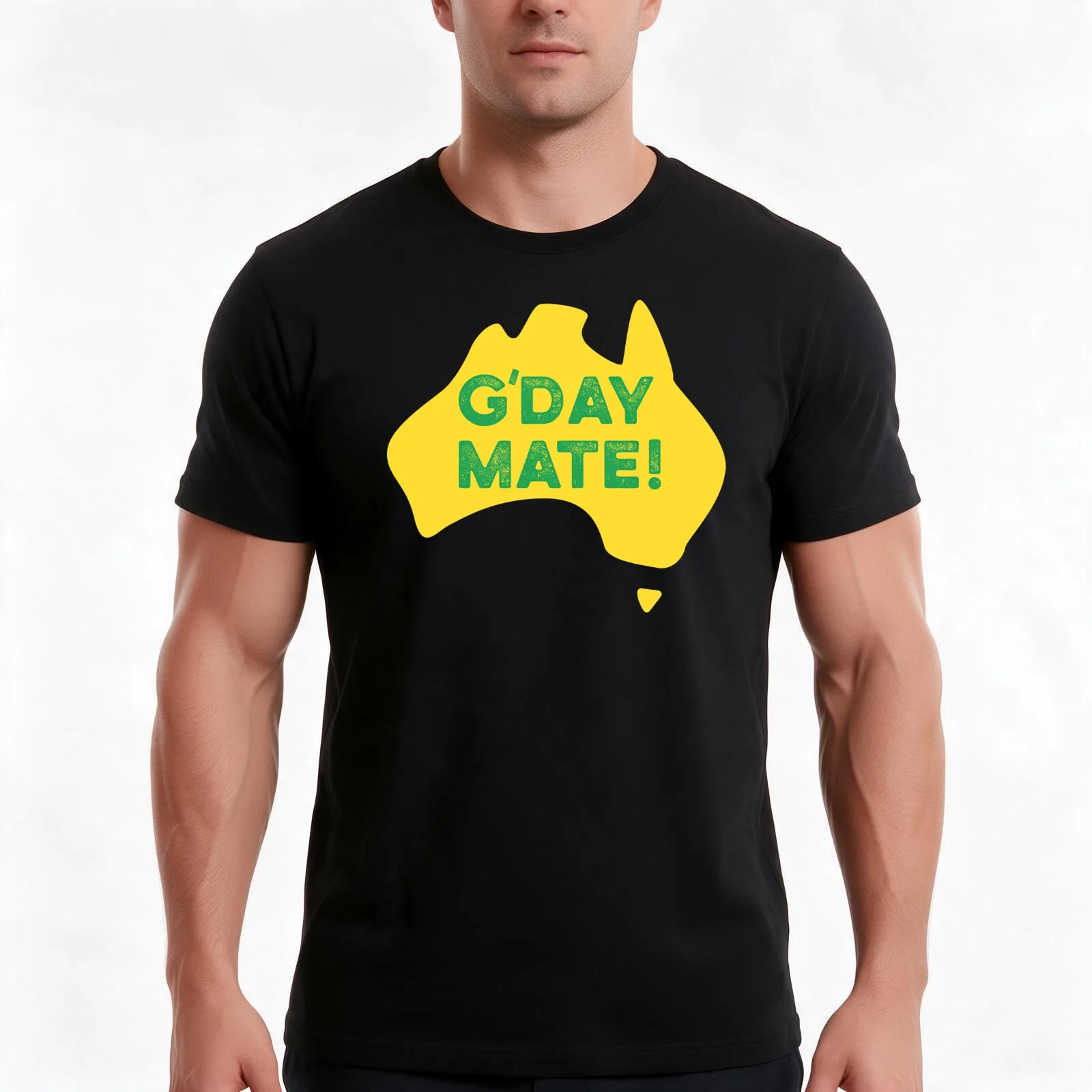G'day Mate! T-Shirt, Summer Casual Cotton Tee, Oversized Streetwear Tops, Vintage Graphic Print, Loose Fit Short Sleeve