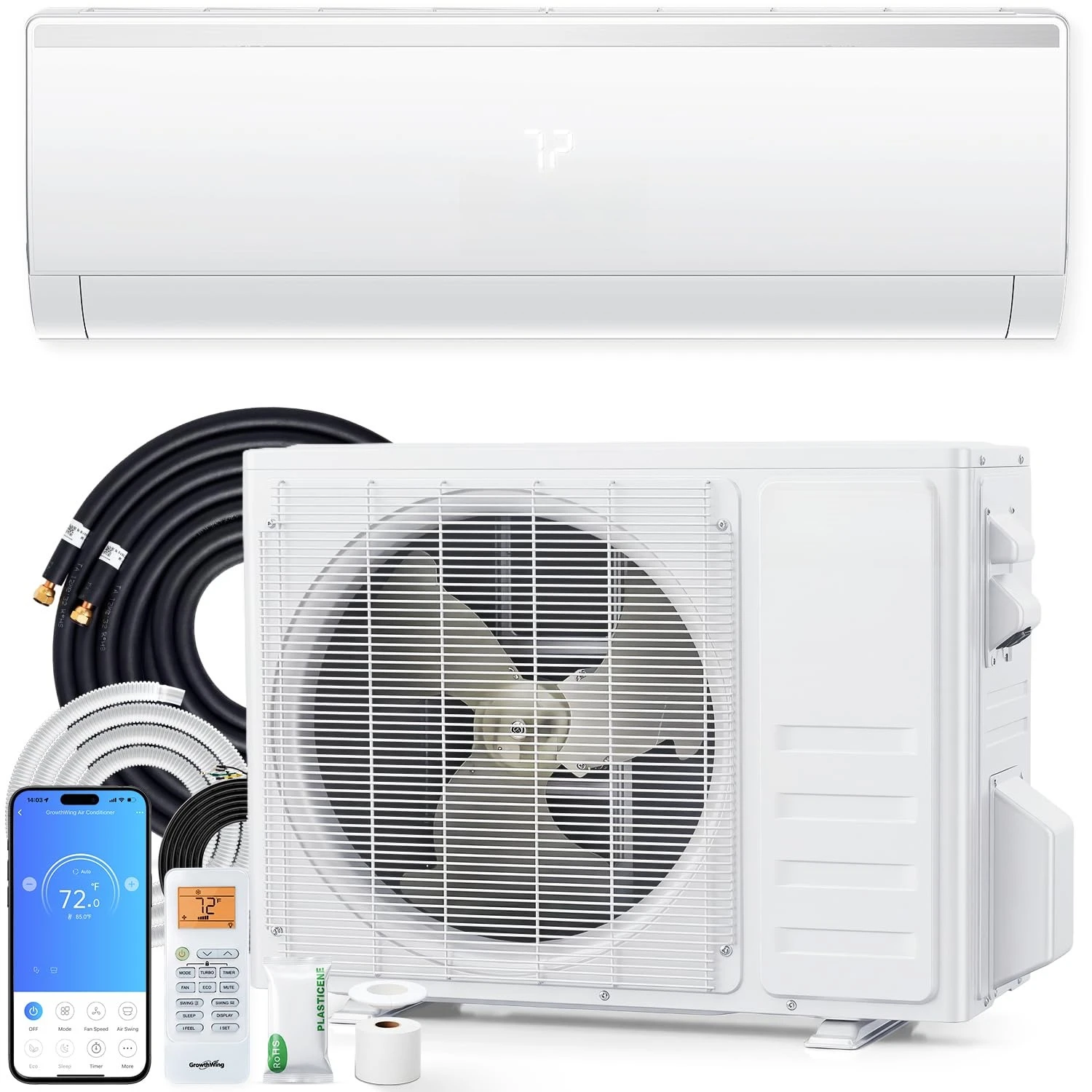12000 BTU Mini Split Air Conditioner & Heater, AuraCore Series 20 SEER2 115V Inverter Energy-Efficient AC with Remote &, Custom