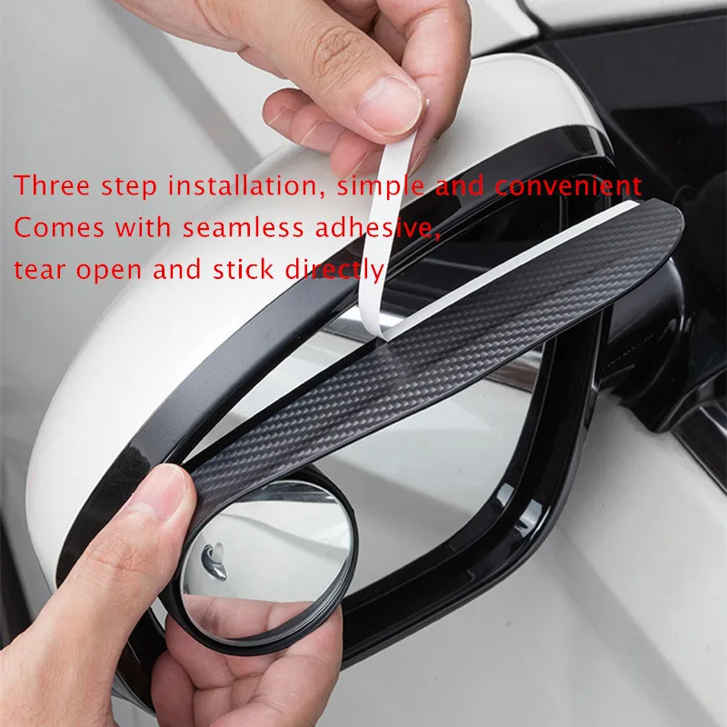 Waterproof Car Rearview Mirror with Rain Shield Cover Blind Spot Mirror Car Round Convex Mirror Wide Angle Car Reverse Mirrors
