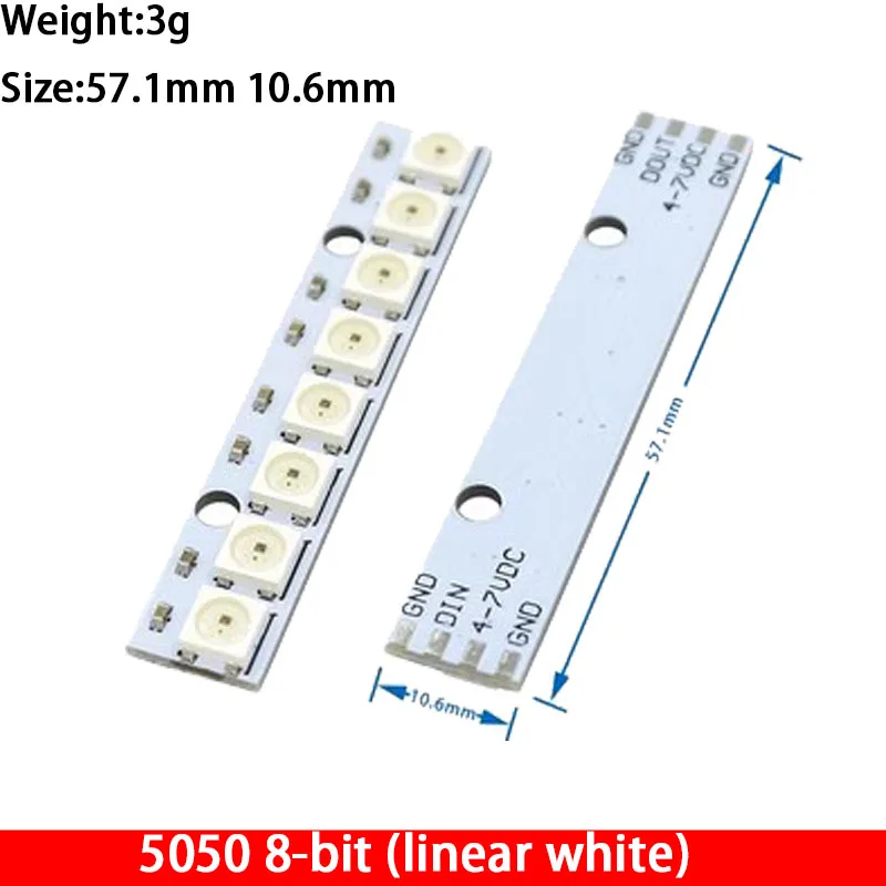 8 channel WS2812 5050 RGB LED lights built-in full color-driven development board