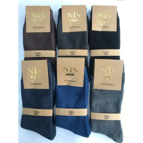 Nis Socks Male Colorful Thermal Full Enclosure Male Corabi 6'li