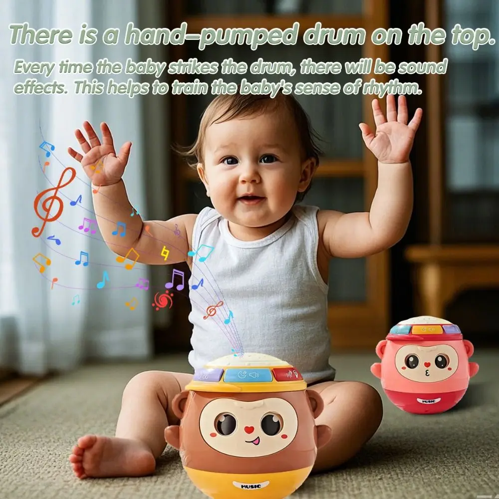 

Crafts Tummy Time Rocking Toy Desktop Decoration Collection Tumbler Rocking Toy Handmade Mini Face Changing Doll