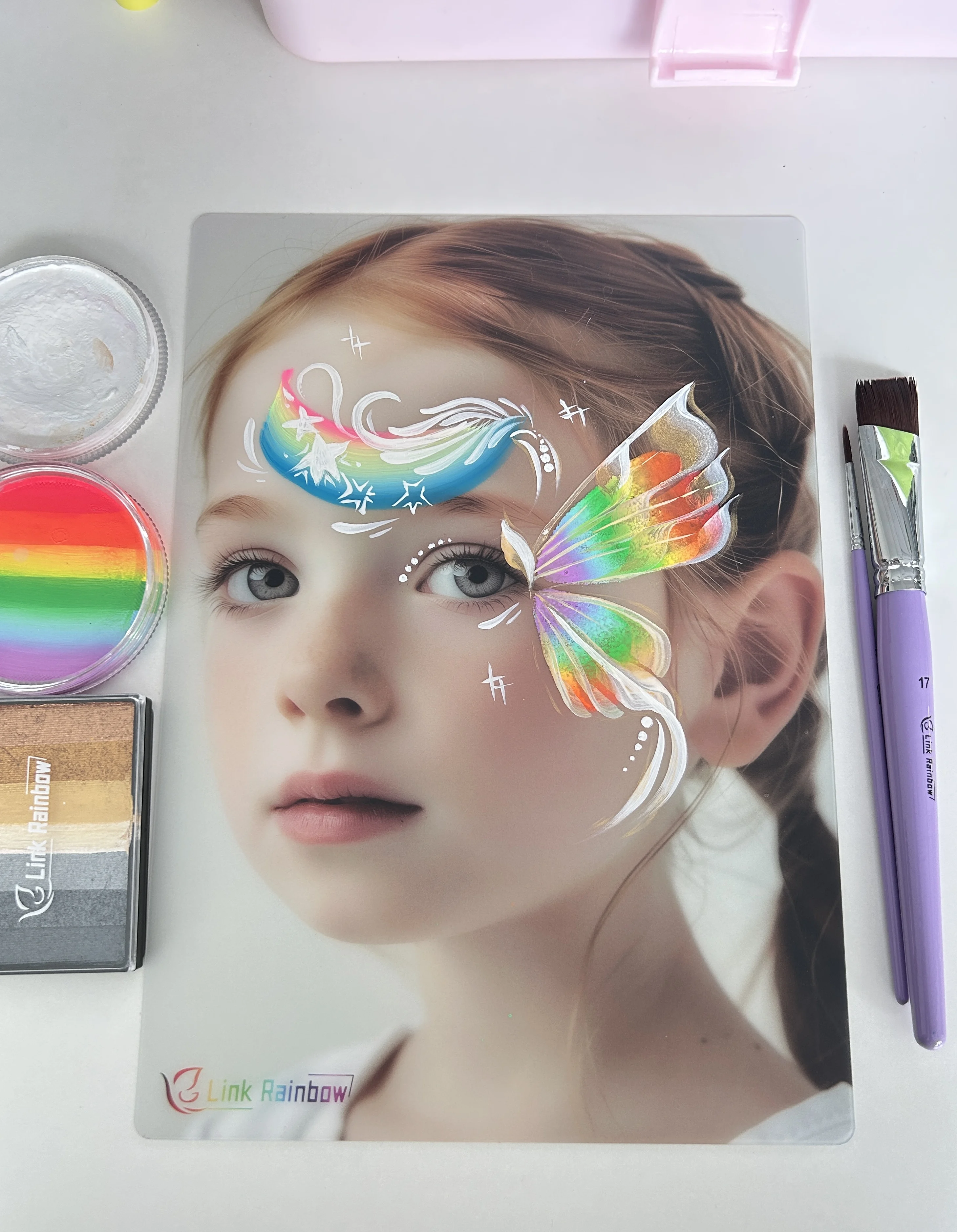 Face painting real practice board transparent black practice board can be repeatedly washed frosted board