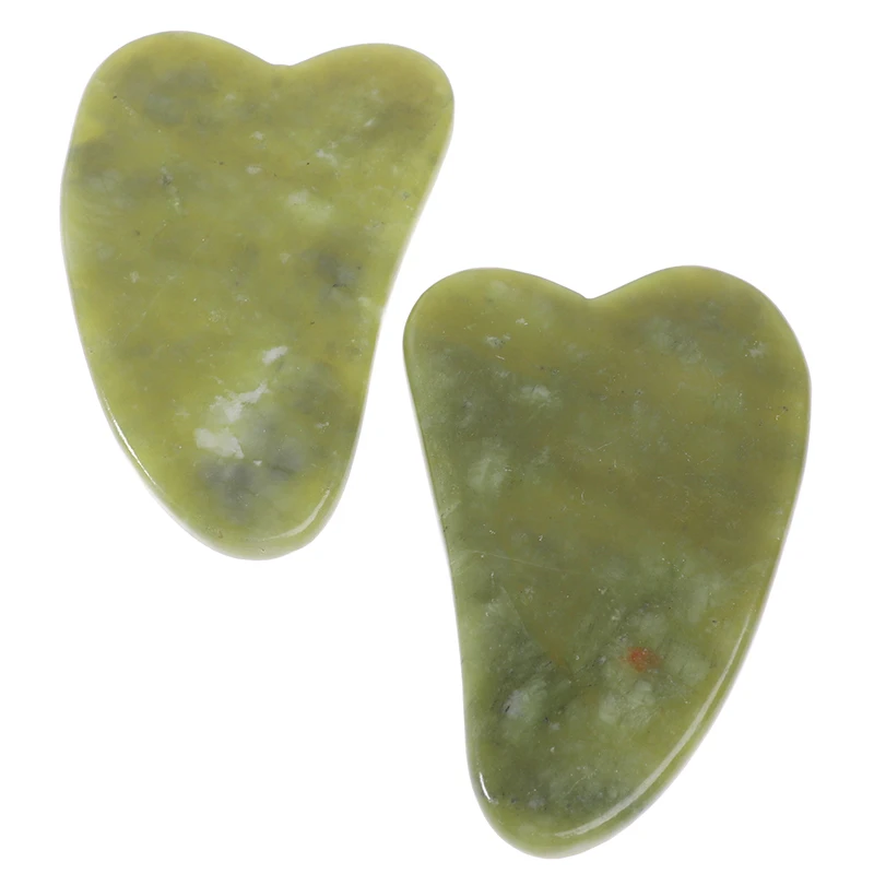 Gua Sha Natural Green Jade Quartz Crystal Stone Crystal Bodys Massage Board Tool