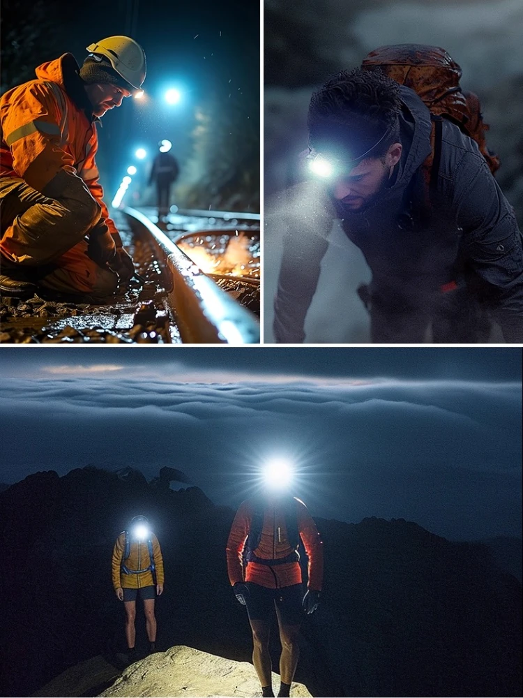 Headlight fishing special induction hat clip light strong super bright charging head clip type long battery life night fishing