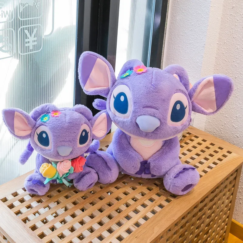 جديد 70 سنتيمتر ديزني Kawaii غرزة ألعاب من نسيج مخملي كبيرة الحجم ستيتش محشوة دمية زهرة كبيرة محبوب الدب وسادة للأطفال عيد الميلاد هدية عيد الميلاد #3